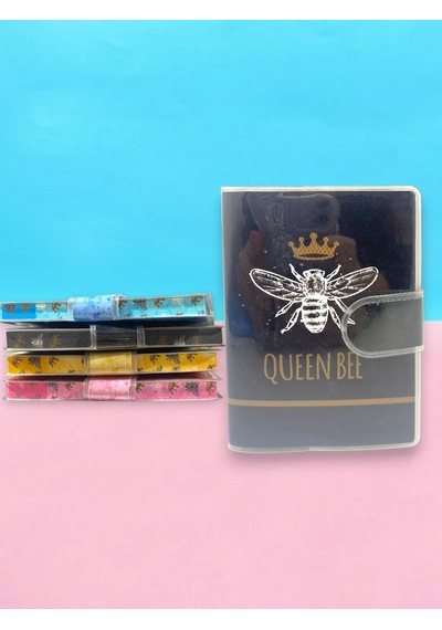 Queen Bee A7 Not Defteri , Çıt Çıtlı Cep Defteri - Siyah