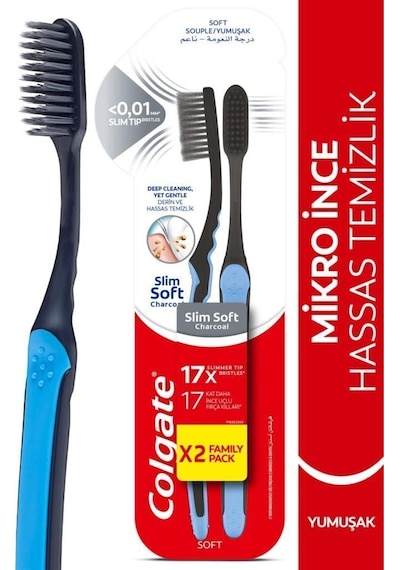 Colgate Mikro Ince Charcoal Hassas Temizlik Yumuşak Diş Fırçası 1 1