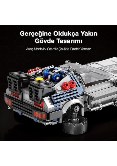 Reobrix Technic 665 Geleceğe Dönüş Delorean Dmc Back To The Future Yaratıcı Yapı Blok Seti Building Blocks - 405 Parça