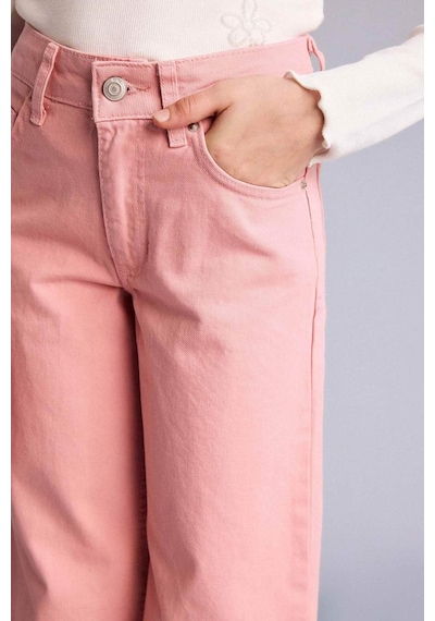 Defacto Wıde Leg Gabardin Pantolon Kız Çocuk G7744a826sppn111 Pembe-pn111