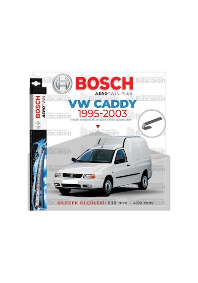 Volkswagen Caddy Muz Silecek Takımı 1995-2003 Bosch Aerotwin