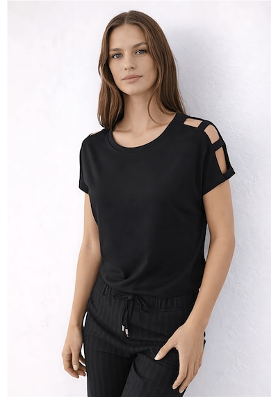 Fashion Friends Bayan T Shirt 26y0195k1 Siyah