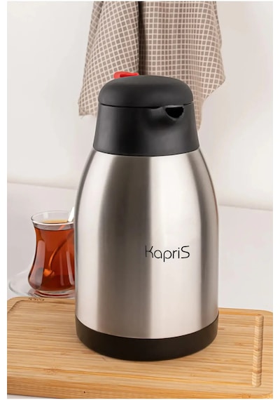 Kapris Gold 2 Lt Çift Kat Çelik Termos Çay Termosu Ss20G