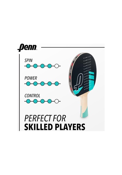 Penn 4 Oyunculu Masa Tenisi Kürek Seti - Dört 5,0 Kürek, Altı 3 Yıldızlı Ping Pong Topu Ve İki Saklama Torbası İçerir