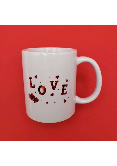Şık Love Tasarım Kupa Bardak 8x10 Cm Seramik