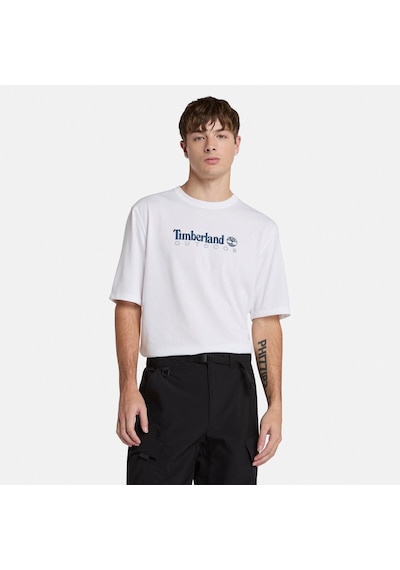 Timberland Uv-protection Logo Short Sleeve Tee Erkek T-shirt-33629 Beyaz
