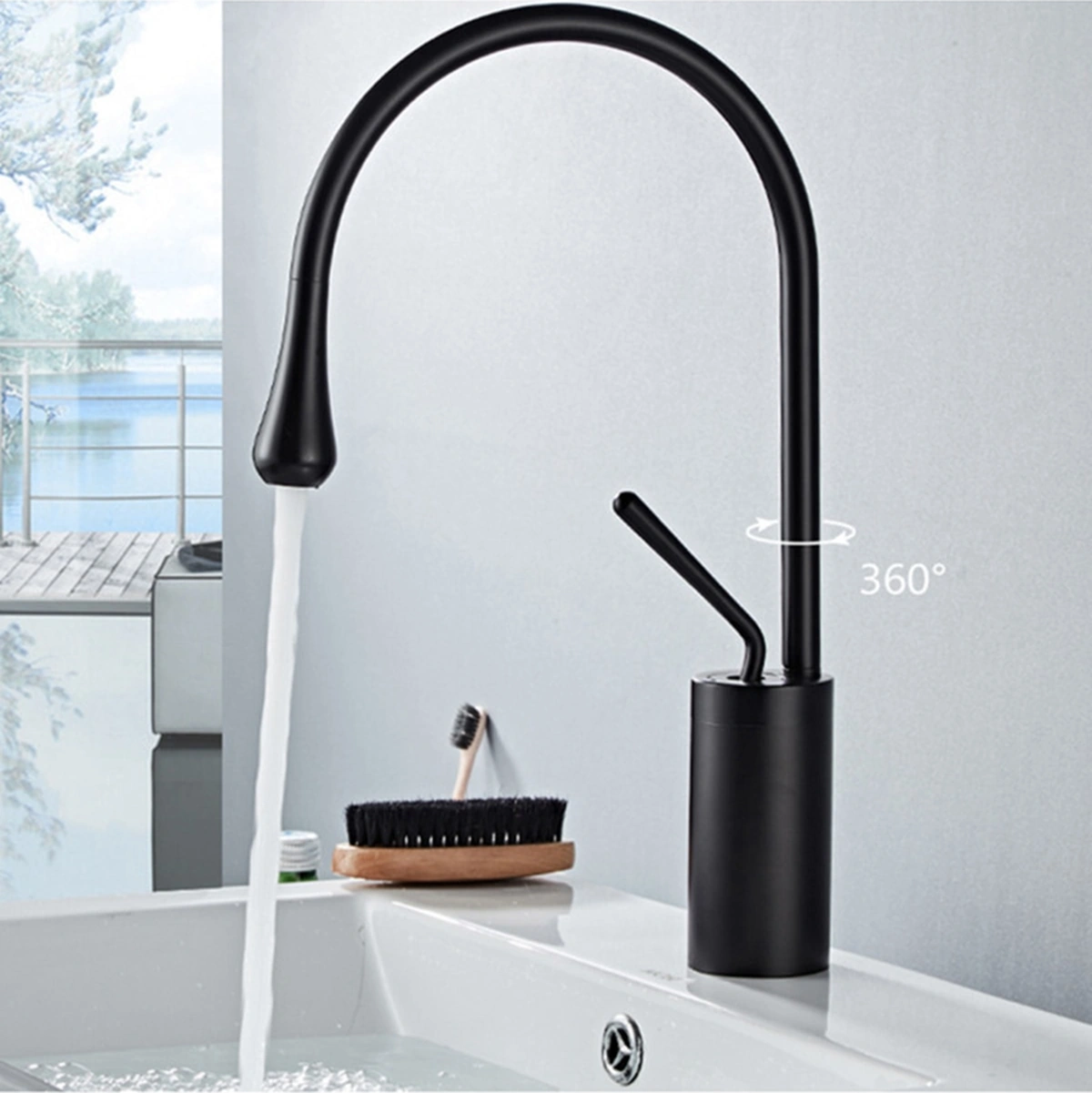 Nefa Yapı Fleko Çanak Lavabo Bataryası Joistic Siyah