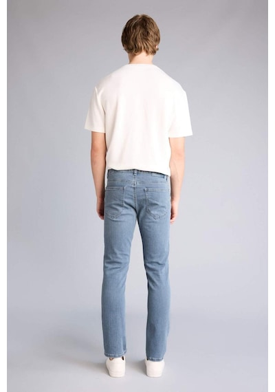Defacto Pedro Slim Fit Dar Kalıp Normal Bel Dar Paça Jean Pantolon F2926ax25aunm84 İndigo