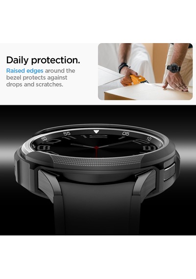 Galaxy Watch 6 Classic 43mm İle Uyumlu Kılıf Liquid Air Matte Black - Acs06395 Çok Renkli