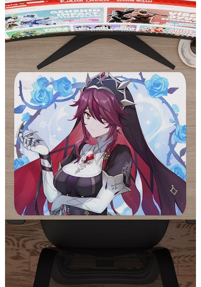 Rosaria Genshin Impact Anime Oyuncu V4 - 48x40 Xl Gaming Mouse Pad Fare Altlığı