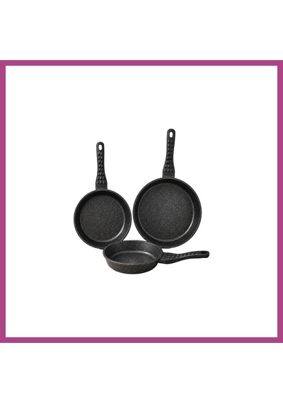 Gees Global Redchef 20-24-28cm 3lu Dokum Tava Set Gbzs Çok Renkli