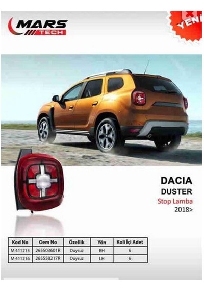 Stop Lambası Sol Duysuz Dacıa Duster 17