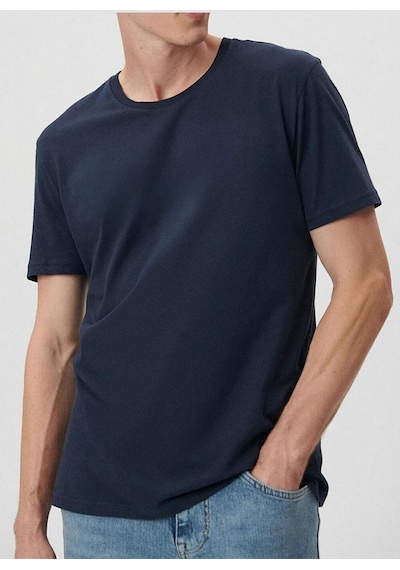 Erkek Çok Renkli T- Shirt Regular Fit Rahat Kesim Bisiklet Yaka 4'lü Basic Tişört Paketi Mtlco35-4 Çok Renkli