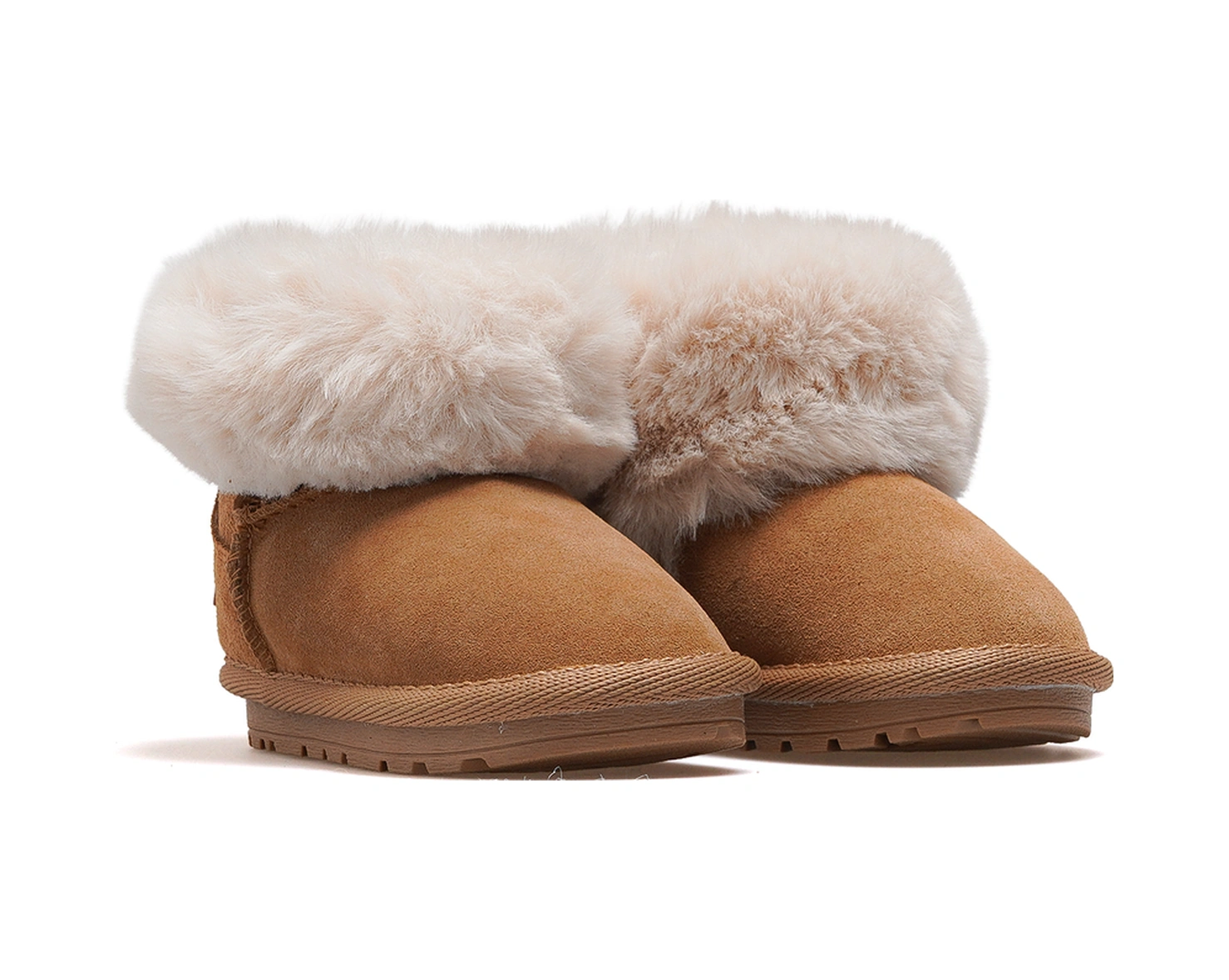 Buckhead Furly Kız Çocuk Tüylü Fermuarlı Günlük Bot 25k Buck3064 Camel Camel