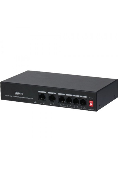 Dahua 36w Güvenlik Kamerası Poe Switch Ağ Anahtarı 6 Port 4 Port Poe + 2 Uplink