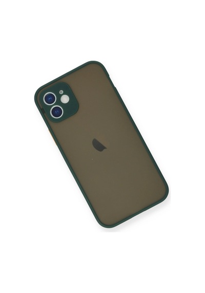 Apple Uyumlu iPhone 12 Mini Kılıf Montreal Silikon Kapak Yeşil,