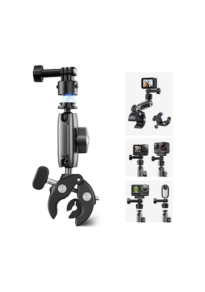 Telesin S3-hbm-01 Quick Release Crab Claw Kelepçe Montaj Aparatı Gopro Djı Osmo Action Insta360 İle Uyumlu