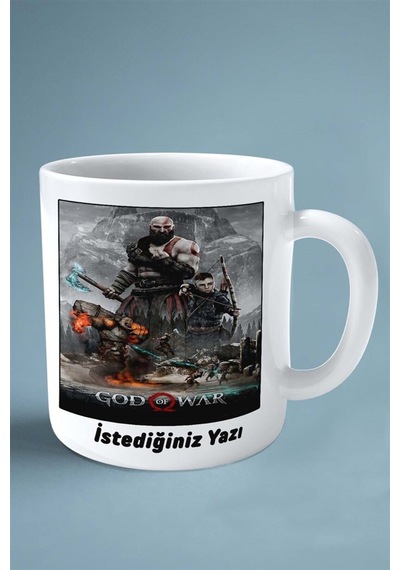 God Of War Oyun Baskılı Kupa Bardak Çift Taraflı Kişiye Özel Model 2 Çok Renkli
