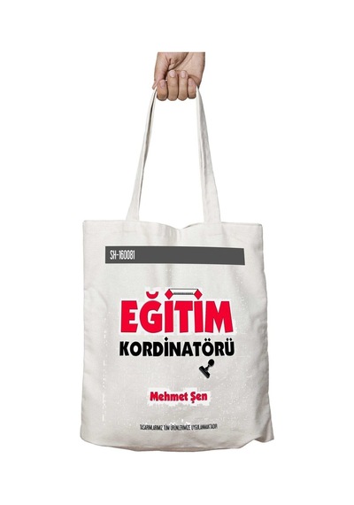 Art Hediye Kişiye Özel Eğitim Koordinatörü İki Tarafı Kalıcı Baskılı Yıkanabilir Okul Plaj Omuz Bez Çantası Çok Renkli