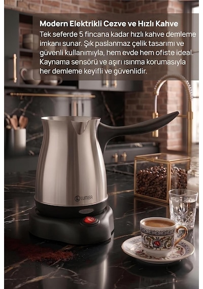 Lumisa LCM-3000 800 W Çelik Elektrikli Türk Kahvesi Makinesi