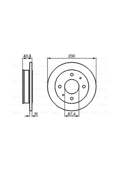 Bosch 0986478727 Ön Fren Aynası Hyundai Atos 1.0 03-230x4 5171202100
