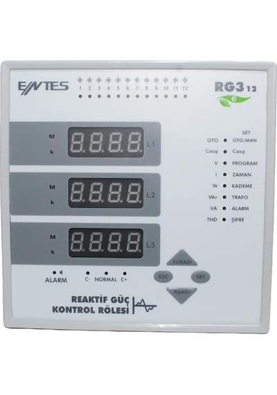 ENTES Rg3-12E Reaktif Güç Kontrol Rölesi (M3682)