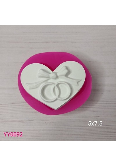 Yy0092 Yüzük Ve Fiyonk Detaylı Kalp Silikon Kalıp