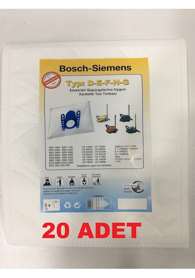 Profilo Uyumlu Psu7A330 Süpürge Toz Torbası (20 Adet)