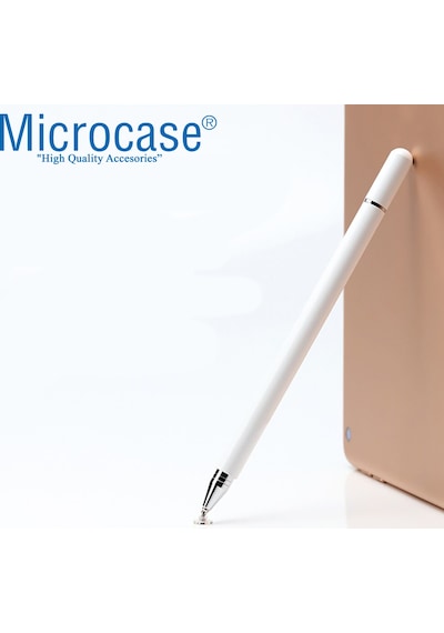 Telefon Tablet Disk Uçlu Stylus Pen Dokunmatik Kalem AL3461 Beyaz