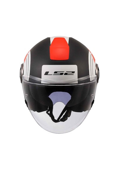 Ls2 Classy Disko Açık Motosiklet Kaskı-9559 Siyah - Kırmızı - Beyaz