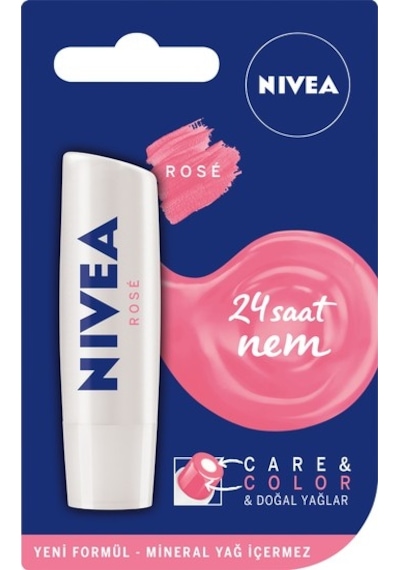 Nivea Lip Bakımlı & Renkli Dudak Balmı 4.8 G Pembe