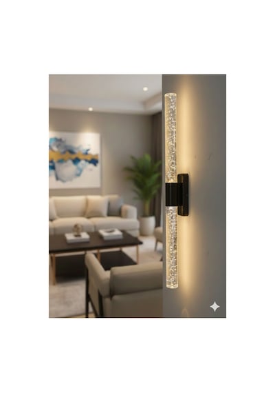 Bubblelight Large 51 Cm Modern Tasarım Led Aplik - Duvar Lambası - Siyah - Elektrikli - Günışığı Siyah