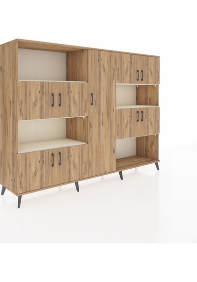 Hyperion Dolap 10 Raflı 9 Kapaklı 220x44x163 Çam-çam/aytaşı Çam-çam/aytaşı