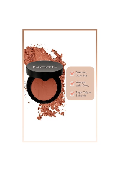 Note Cosmetique Luminous Silk Compact Blusher Toz Allık - 05 Desert Rose