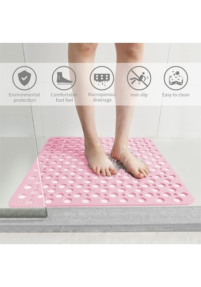 Mainshop Kare Vantuzlu Banyo ve Duş Kaydırmazı Küvet İçi Duşakabin Kaydırmaz Vantuzlu Banyo Paspası 54x54 CM