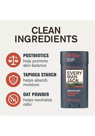 Every Man Jack Redwood Forest Alüminyumsuz Stick Deodorant 73gr