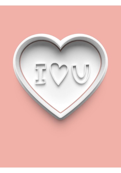 I Love You Figürü Kurabiye Kalıbı Ve Şeker Hamuru Kalıbı