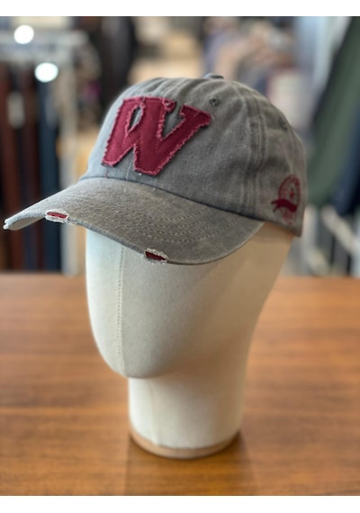 Hamze W Logo Vintage Yıkamalı Eskitme Cap Şapka Gri