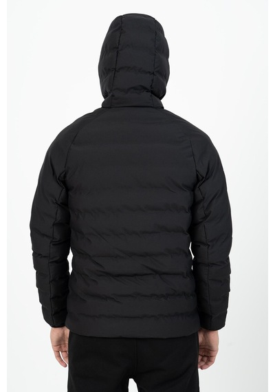 Maraton Sportswear Regular Erkek Kapşonlu Uzun Kol Basic Siyah Mont 21501-siyah Siyah