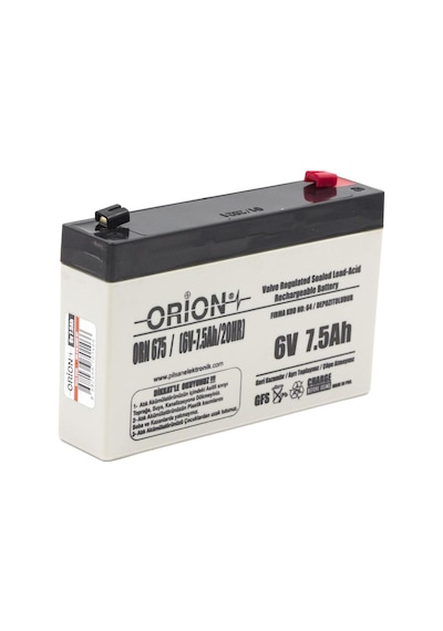 Orion 6v 7.5ah Bakımsız Kuru Akü -