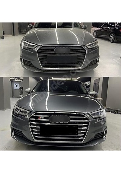 Audi A3 S3 2016-2020 Kromlu Siyah Panjur