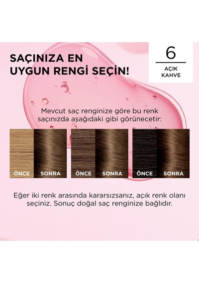 L'Oréal Paris Excellence Saç Boyası 6 Açık Kahve 3'lü Set L'Oréal Paris Excellence Saç Boyası 6 Açık Kahve 3'lü Set
