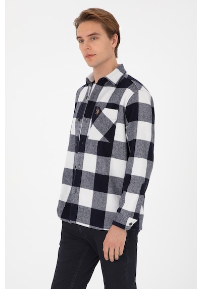 U.s. Polo Assn. Erkek Lacivert Gömlek Desenli 50308487-vr033 Lacıvert