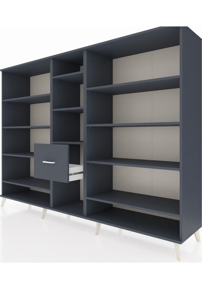 Hyperion Dolap 11 Raflı 3 Çekmeceli 220x44x163 Antrasit-antrasit Antrasit-antrasit Hyperion Dolap 11 Raflı 3 Çekmeceli 220x44x163 Antrasit-antrasit Antrasit-antrasit