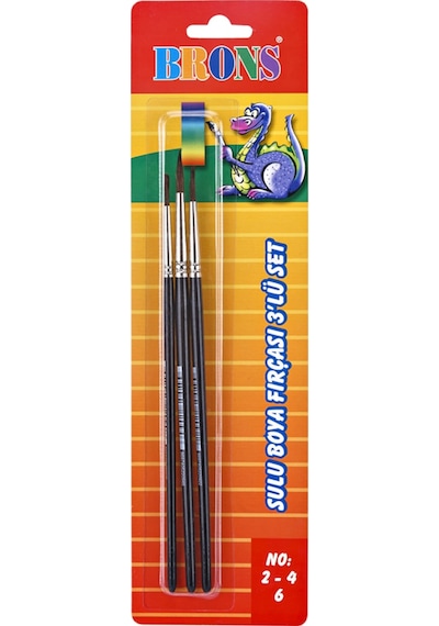 Sulu Boya Fırçası Fırça Seti 3 Lü no 2-4-6