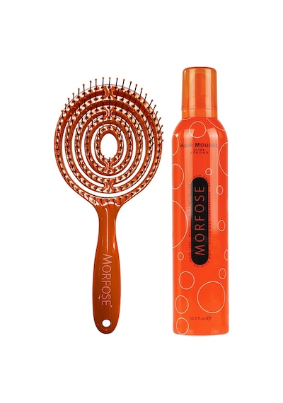 Morfose Oval Saç Fırçası + Saç Köpüğü Ultra Sert 350 ML