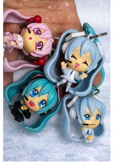 Hatsune Miku-snow Miku Backpack Hangers Seri 2sürpriz Paket Figür Anahtarlık-çanta Süsü-oyuncak Orijinal Anime