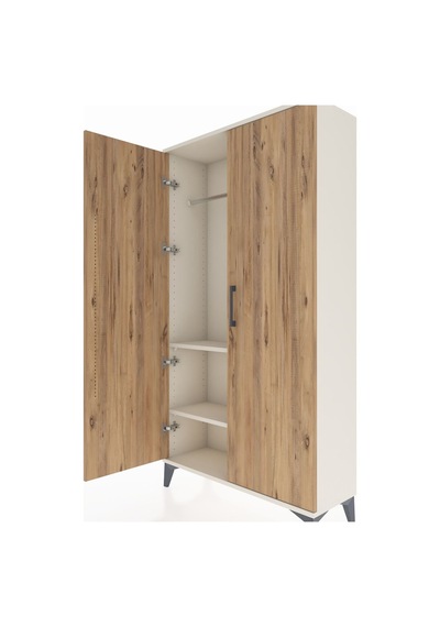 Arges Dolap 2 Raflı Kapaklı Tek Askılı 88x30x163 Aytaşı-çam Aytaşı