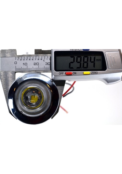 12v-24v Dc Power Led Lamba Su Geçirmez Beyaz Işık Zamak Gövde