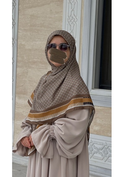 Qalortex Scarf Monogram Desen B.boy Eşarp-küf Yeşil Küf Yeşili